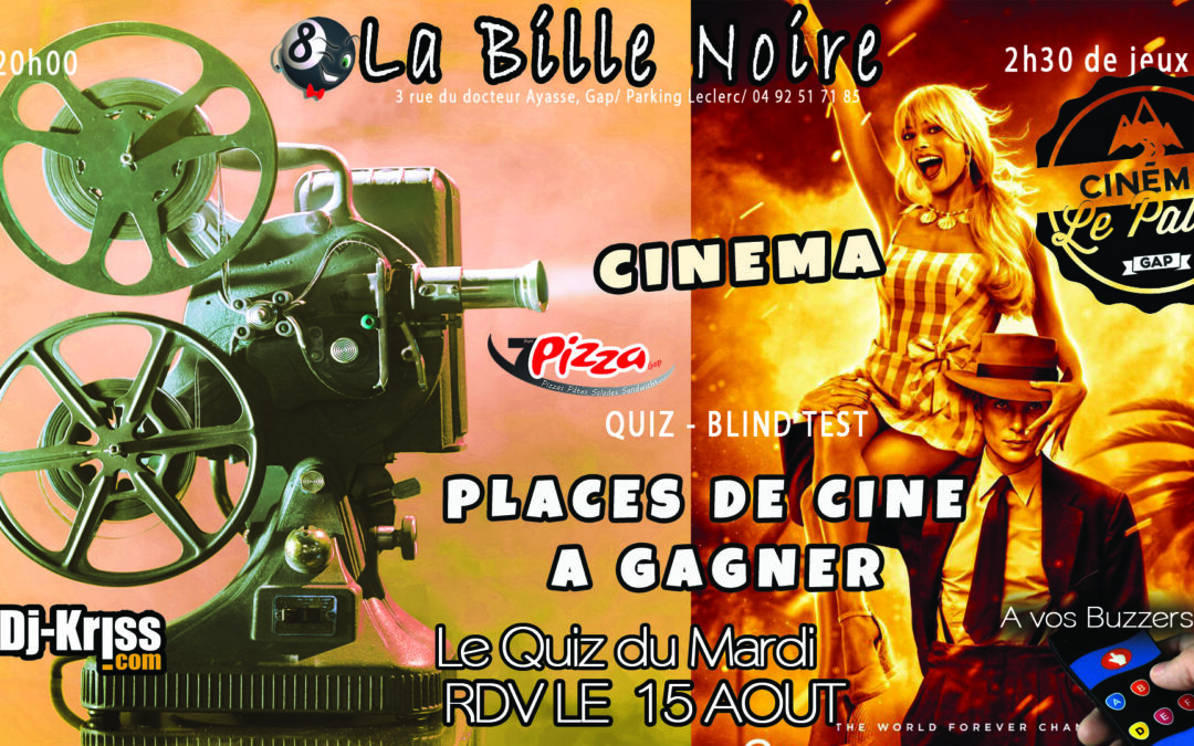 Le Cinéma Le Palaces s’associe au Quiz de DJ-Kriss pour des soirées cinéphiles au Bar La Bille Noire
